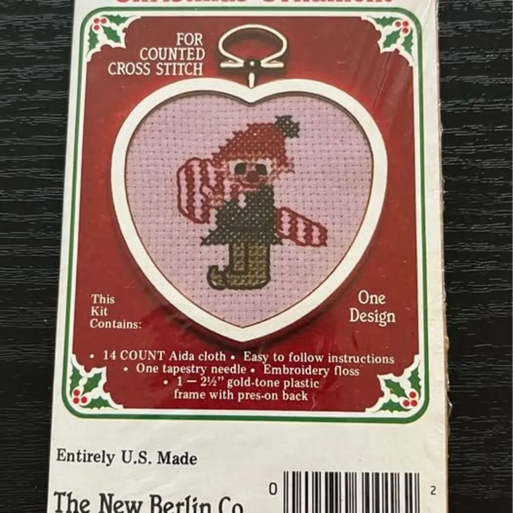 New Berlin Creative Crafts Counted Cross Stitch Christmas Ornament Kits - Set of